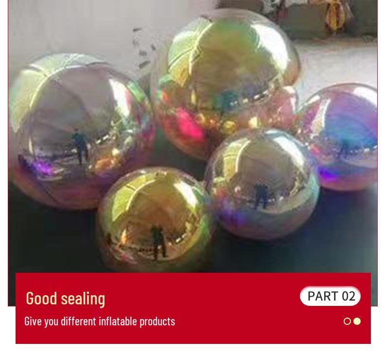 Double-Layer Inflatable PVC Mirror Ball Art Installation - Colorful Laser Sphere