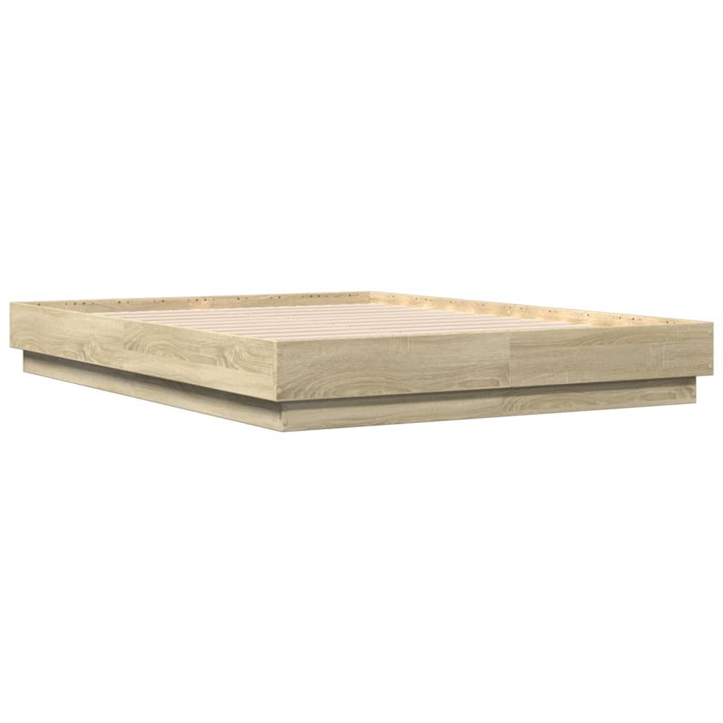 LED Bed Frame in Sonoma Oak 120 x 190 cm