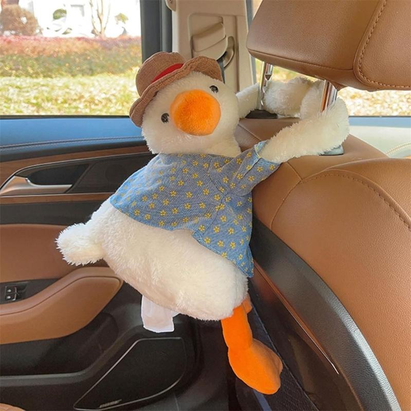28GC Car Headrest Tissue Box Car Interior Accessories Duck Animal Pattern Paper Case