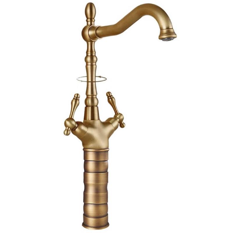 MDNG Retro Double Handle Tall Basin Faucet