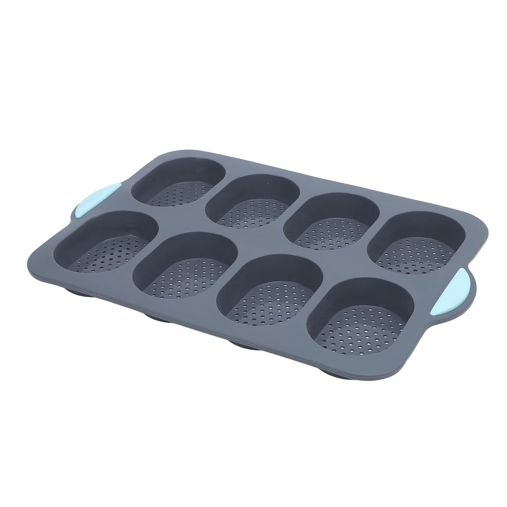 Silicone Bread Pan Nonstick Heat Resistant Perforated French Bread Baking Pan Cake Pan with Anti Slip Handles