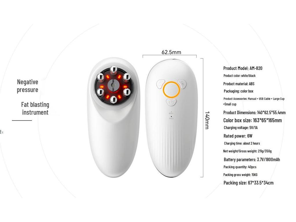 Colorful EMS Microcurrent Fat Removal & Face Lifting Massager