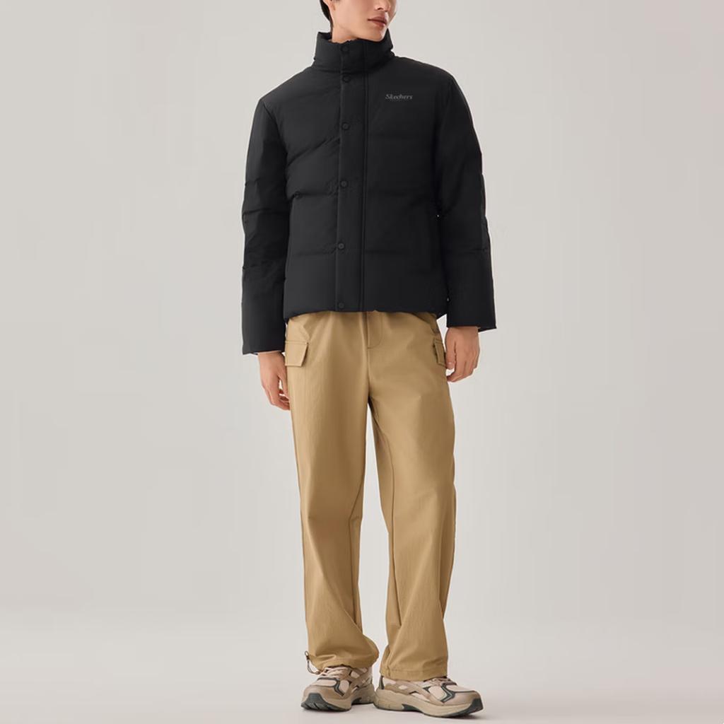 Skechers Fashionable Comfortable Soft Versatile Down Jacket Unisex Outerwear Carbon-Black L424U296-0018