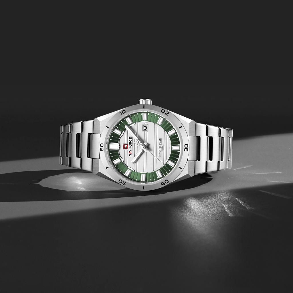 New NAVIFORCE Man Watch Top Brand Luxury Stainless Steel Business Quartz Watches Men Waterproof Luminous Date Wristwatch 9268