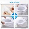 20/40/60 Pcs Portable Disposable Toilet Seat Covers  100% Waterproof and Hygienic for Travel/Camping
