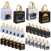 4-12Pcs Umrah Gift Bags with Handle Ramadan Eid Mubarak Cookie Candy Packaging Bag 2026 Muslim Islamic Festival Party Supplies