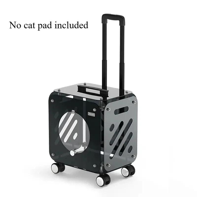 

Прозрачные коляски для кошек 4 колеса переноска дорожный чемодан на колесиках для кошек транспортные чемоданы уличные чемоданы на колесиках для кошек большая вместимость 42X33X49CM