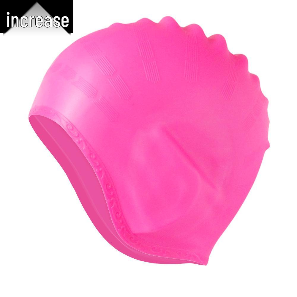 Men's XL Silicone Swimming Cap - Comfortable, Waterproof, Ear Protection, Long Hair Fit