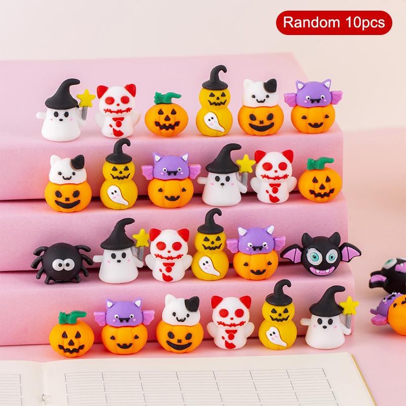 

10 шт. Мини милый мультяшный рождественский силиконовый чехол для ручки, кавайный колпачок для карандаша, креативный удлинитель для карандашей, школьные принадлежности, подарки