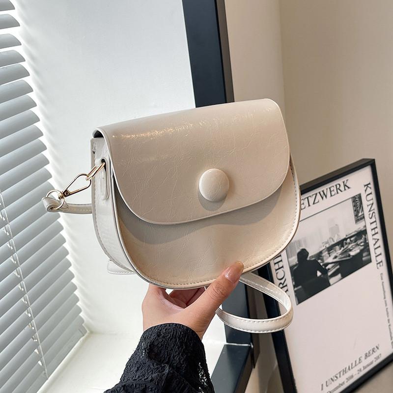 Chic And Trendy Small Pu Saddle Bag For Women In Black White Khaki Or Brown Perfect For Winter Fashion
