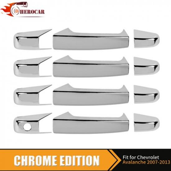 4PCS Door Handle Cover Trim For Chevy Silverado Tahoe GMC Sierra 07+ Accessories