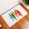 Tappetino con Stampa Note Musicali per Piano Corridoio Zerbini Antiscivolo Cucina Bagno Tappeto per Pavimento Ingresso Tappeto Lavabile Casa Camera da Letto Decorazione