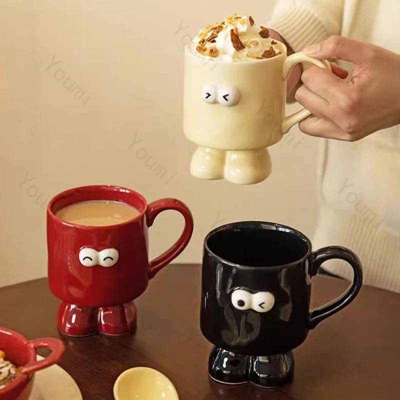 Halloween Kreativní Roztomilý Keramický Hrnček Domácí Snídaně Párové Poháry na Vodu Špičkový Kancelářský Hrnček na Kávu Moderní Styl Vynikající Stolní Nádobí
