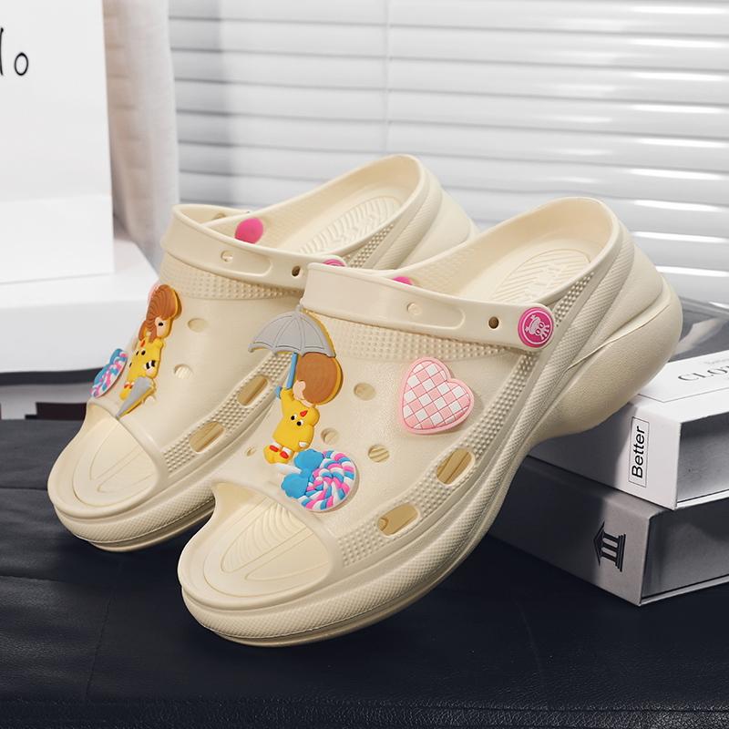 Summer Large Size Women's Sandals Shoes Increase Hole Shoes Summer Beach Sandals