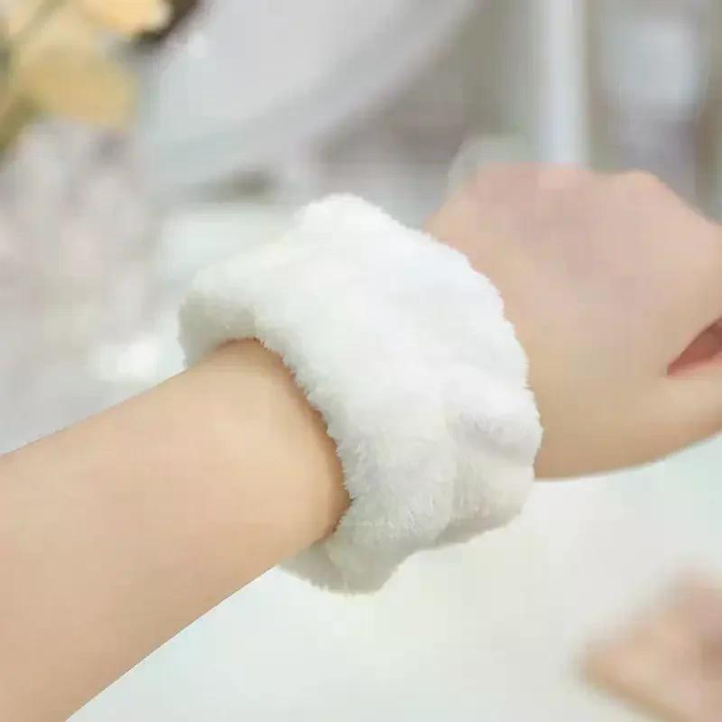 2Pcs One Pair Wash Face and Wrist Band Absorb Water Sports Sweat Wiping Bracelet Hairband Moisture Proof Sleeve Wrist Guard