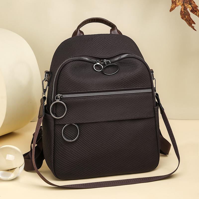 Solid Color Women's Multi-Function Backpack Large Capacity Commuter Travel Backpack