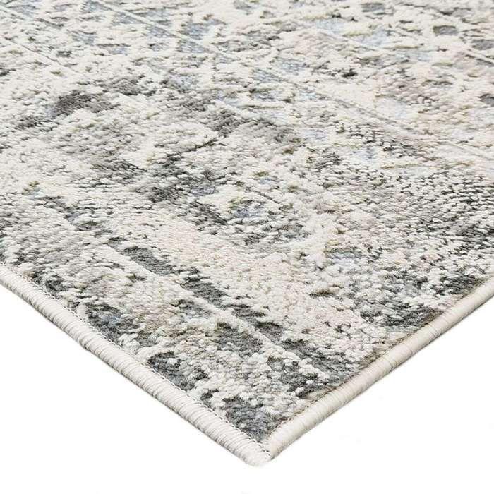Extra-soft Rug with Cream and Silver Cross Pattern 120x170