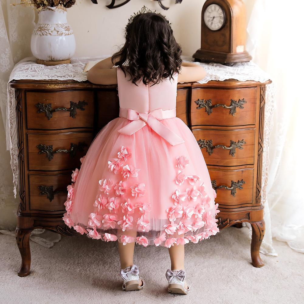 2024 New Petal Baby Flower Girl Bridesmaid Wedding Dress for Children