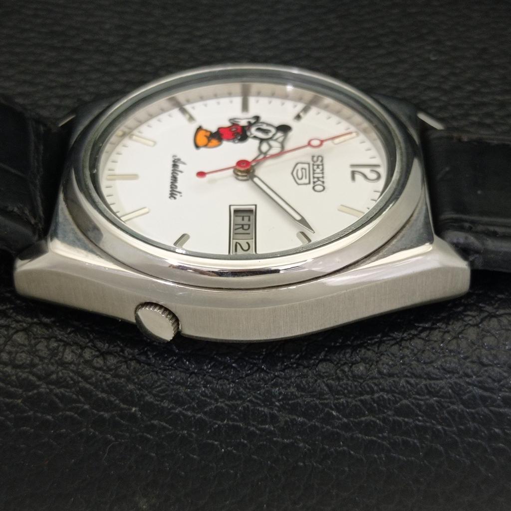 SEIKO 5 AUTOMATIC VINTAGE JAPAN 7009A MENS WHITE COLOR DIAL WATCH a700560-5 R203-a700560