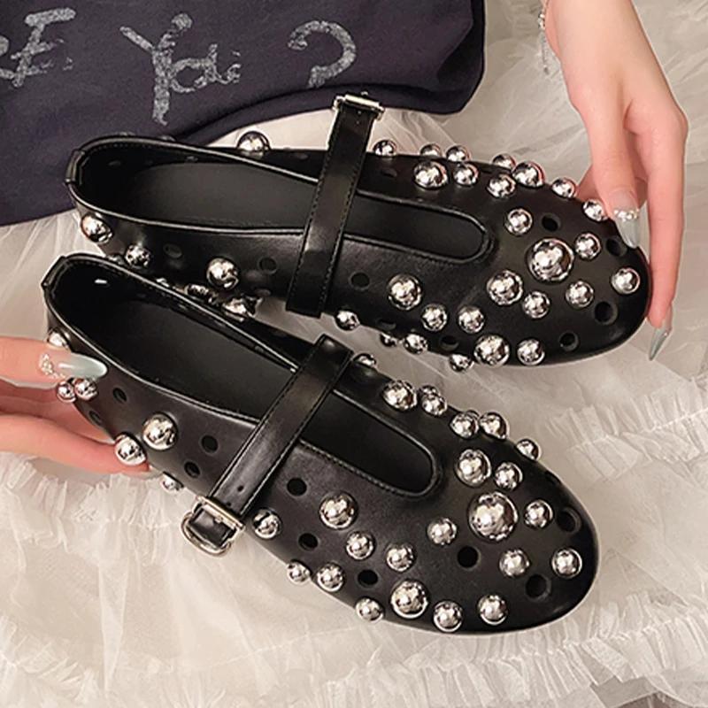 Fashion Designer Women Flats Loafers Shoes Luxury Hollow Sandals Ballet Woman's Shoes Summer 2025 Brand Casual Sneakers Zapatos De Mujer