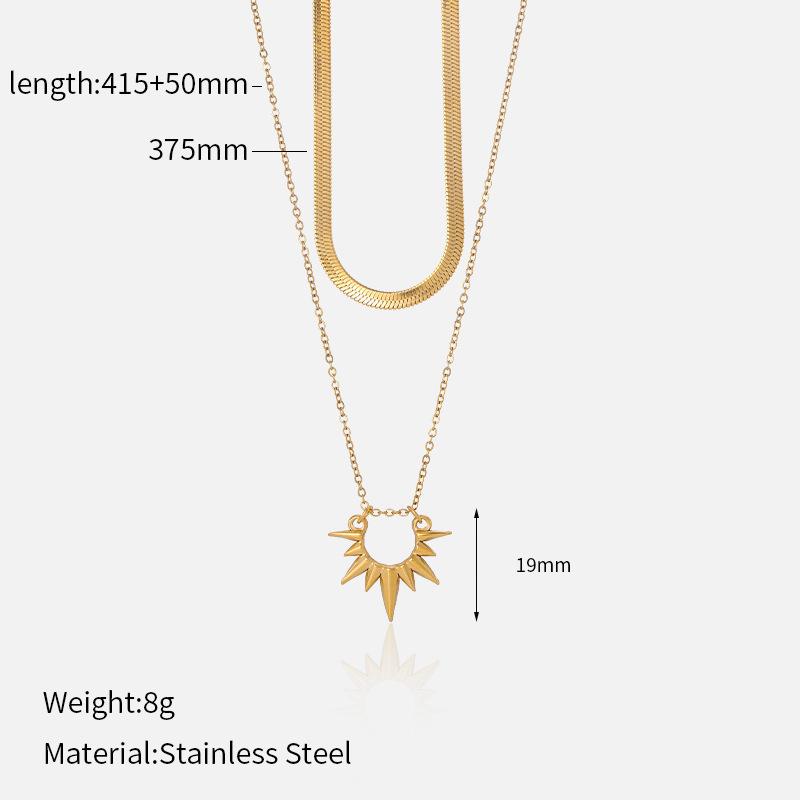 Minimalist Sun Pendant Gold Necklace Fashionable Layering Choker Jewelry Unique Luxury Design