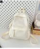 Schoolbag Korean version large capacity solid color ins simple versatile schoolbag female college student junior high school student high school 