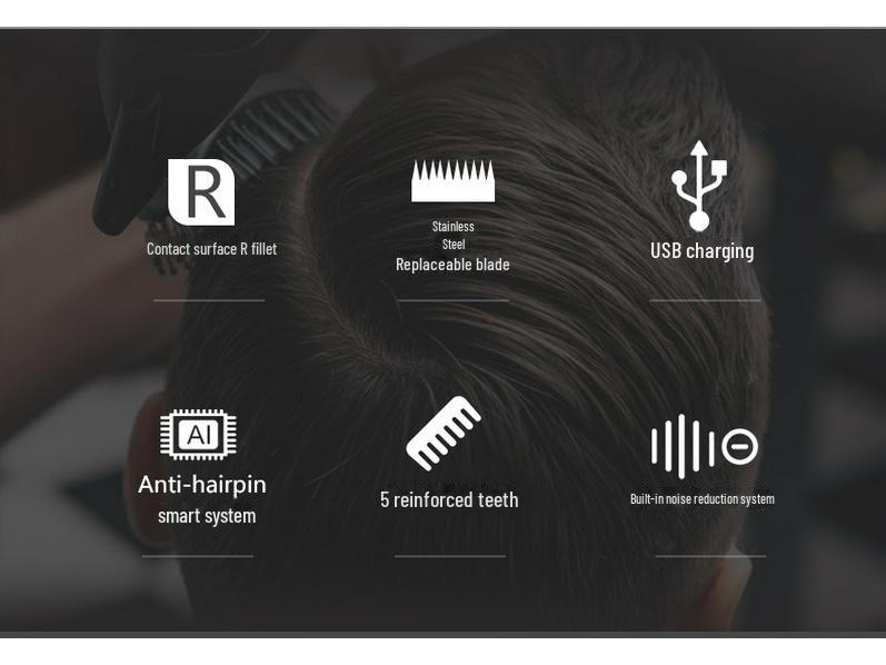 SHINE Cross-Border Electric Hair Clippers with Digital Display – White, Light, Shaver & Balding Clipper