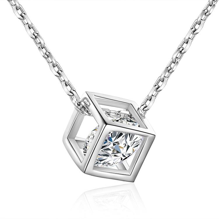 925 Silver Necklace Pendant Dolphin AAA Zircon For Women Fashion Clavicle Chain Necklaces Wedding Party Jewelry Gift