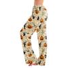 Damen Halloween Print Kordelzug Hose Lässige Lounge Hose Elastische Taille Entspannte Passform Volle Länge Weicher Stoff
