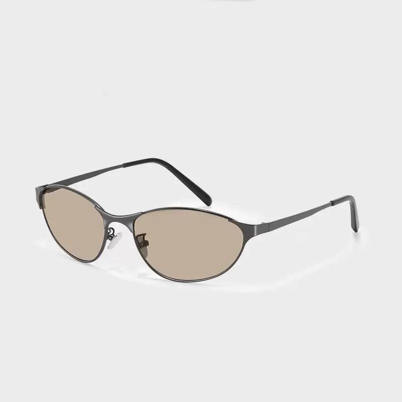 Hot Girl Sunglasses UV Protection Curved High-end Trendy Sunglasses Suitable for Street Photography