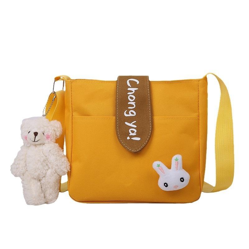 Canvas Bag Women's New Cloth Bag Versatile Commuter Small Bag Fashion Satchel Girl Messenger Bag Shoulder Bag