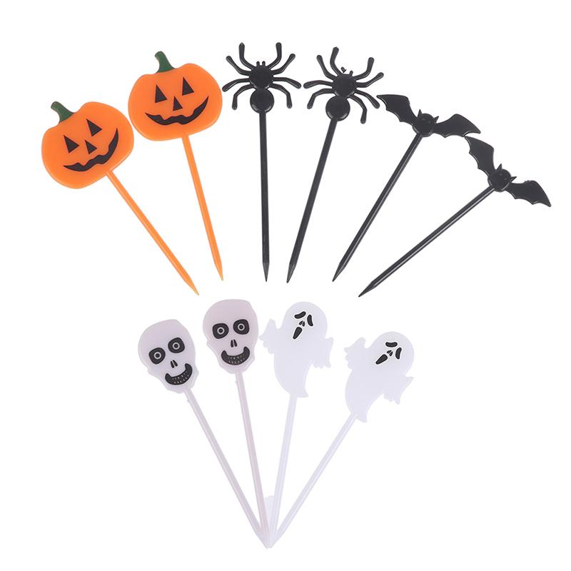 6-20pcs Animal Fruit Fork Mini Cartoon Children Snack Cake Dessert Food Fruit Pick Toothpick Bento Lunches Party Decoration