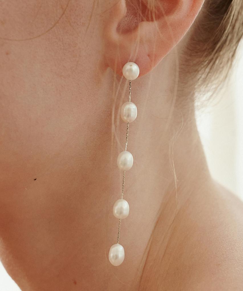 Findelise Freshwater Pearl Drop Earrings (Long)