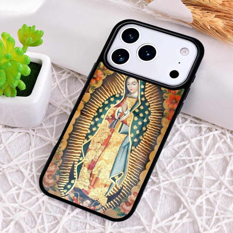 Virgen De Guadalupe Virgin Mary Shockproof Phone Case for iPhone 17 Air 16e 15 11 12 14 13 Pro Max Cover Coque