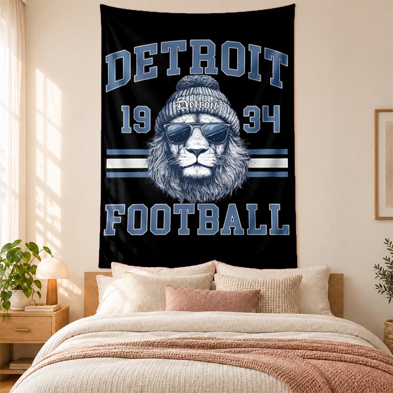 Detroit Lions Tapestry highquality for decorating living room bedroom dorm walls ideal as bedroom wallart orholiday gift