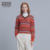 Teenie Weenie Women's Striped V-Neck Sweater