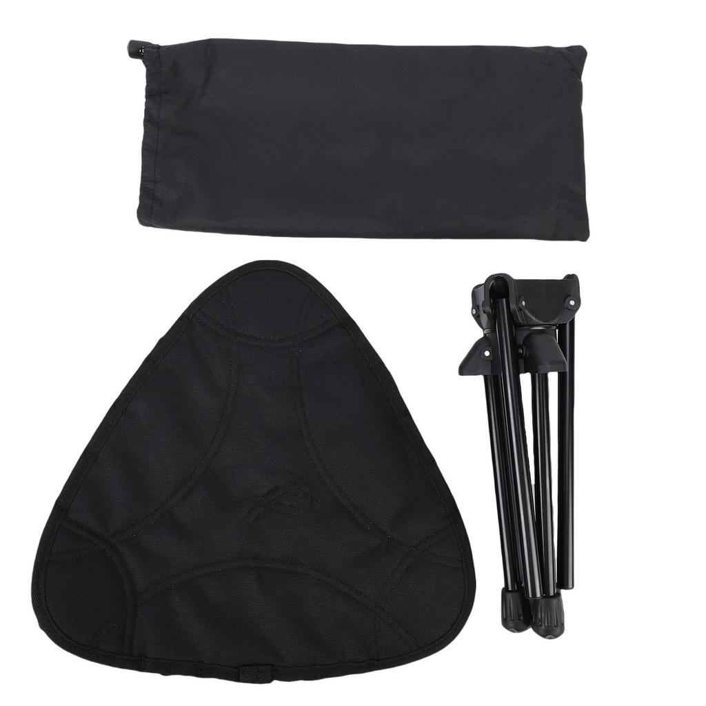 Folding Camping Stool 360 Degree Rotating Lightweight Triangular Portable Outdoor Small Chair for Hiking Fishing BBQ