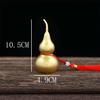 Antique Brass Gourd Hanging Ornament: Chinese Hollow Pendant In Copper Sand Gold Finish