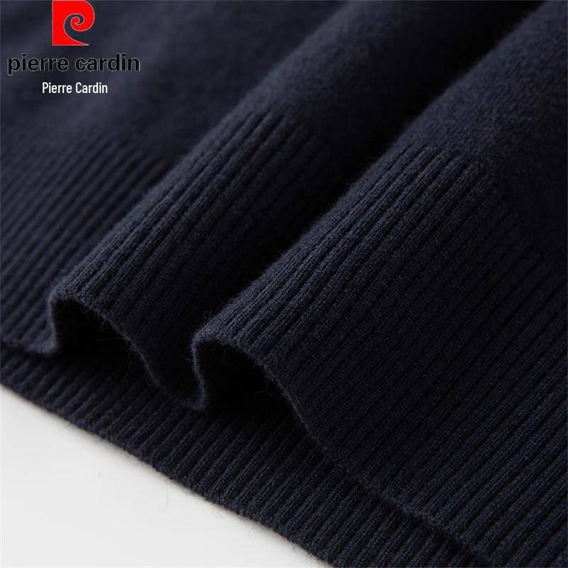 Pierre Cardin Men's Anti-Bacterial Solid Crew Neck Wool-Blend Knit Sweater