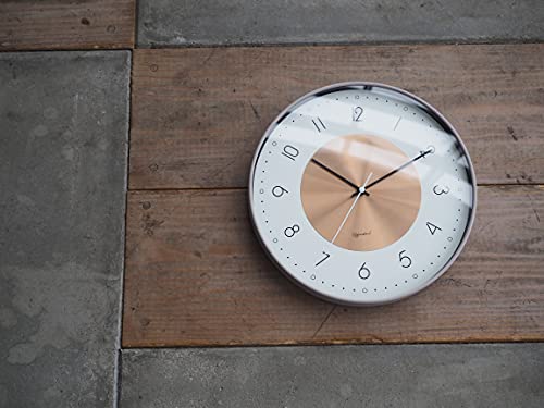 Interform Norte Wall Clock CL-4090, Copper, Warm Gray, White, Sweep Movement