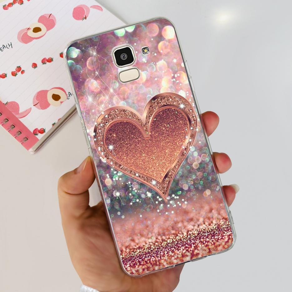 For Samsung Galaxy J6 2018 Case SM-J600F Stylish Painted Cover Clear Silicone Soft TPU Phone Case For Samsung J6 Plus J6+ Bumper