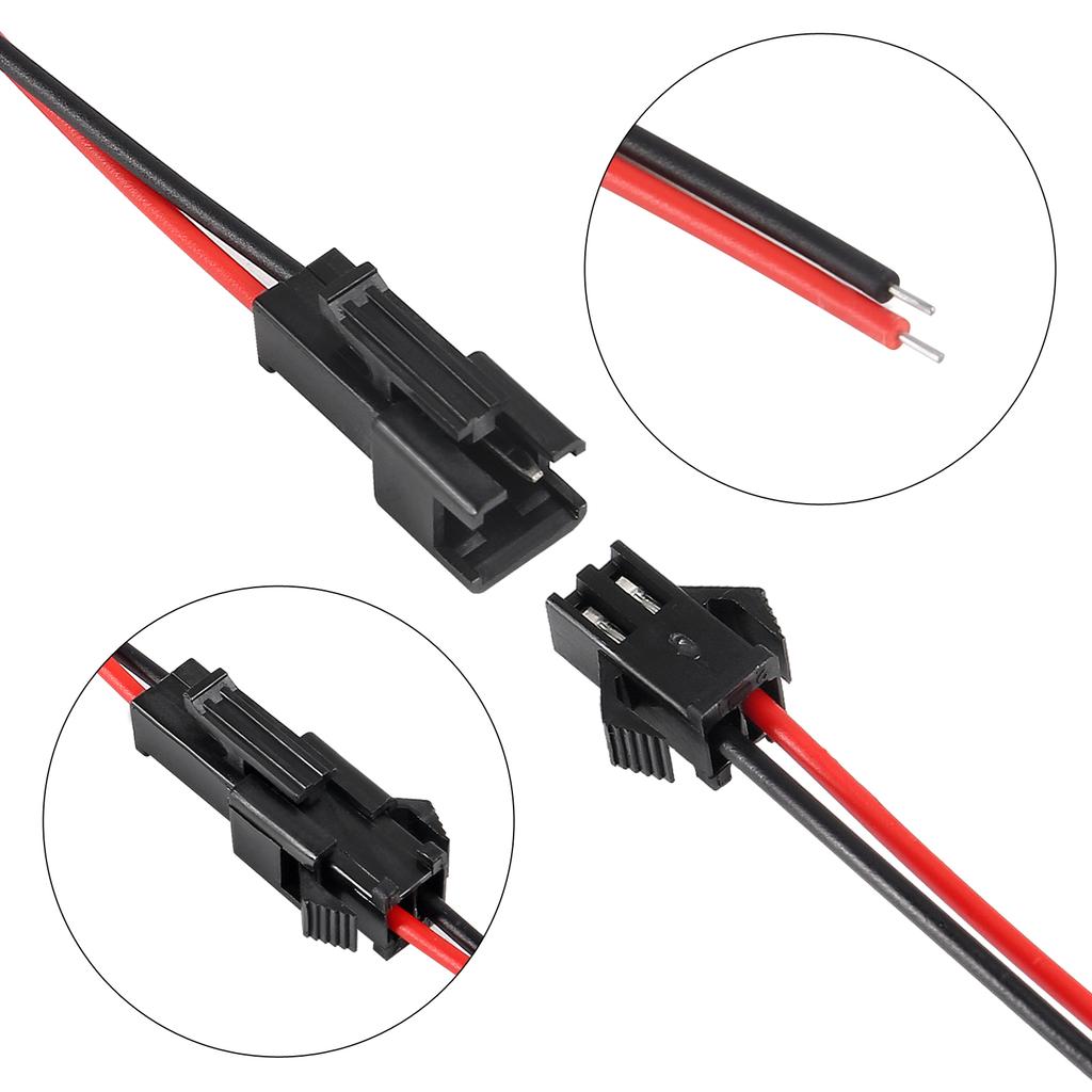 2/3 Pin JST SM Connector 10/20 Pairs Micro Male and Female Adapter Plug 15CM 20AWG Terminal Connector Cable for LED Light