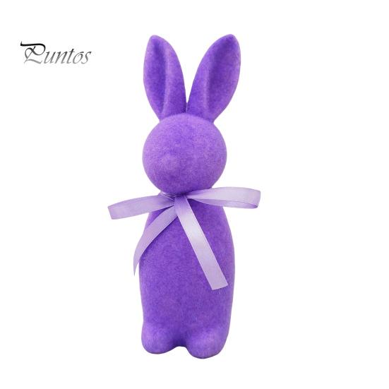 

Пасхальный кролик статуэтка отдельно стоящая пенопластовый кролик украшение искусственный мох кролик флокированный кролик фигурка центральный элемент для каминной полки обеденного стола фиолетовый