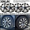 4PCS Wheel Cover for Tesla Model Y Juniper 19 Inch 2025 Car Replacement Wheel Cover Automobile Hub Cap Full Rim Car Accessories