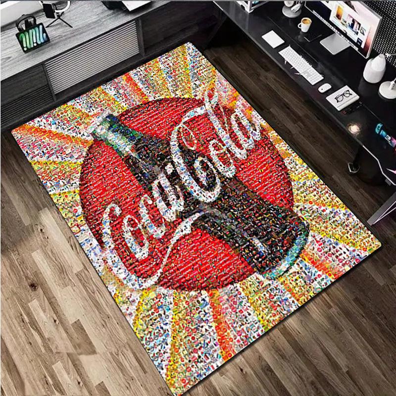 Coca Cola Print Rug - Home Decoration Carpet For Living Room Bedroom Flooring Computer Chair Area Rug