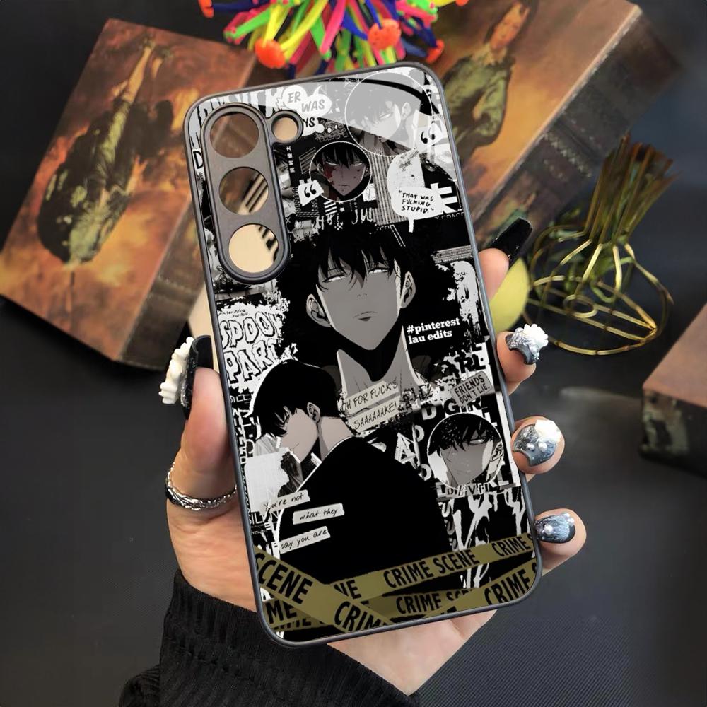 Anime S-Solos L-Levelings Phone Case For Samsung Galaxy S25 S24 S23 S22 S20 S21 Note20 Ultra Plus Fe Colored Silver Cover