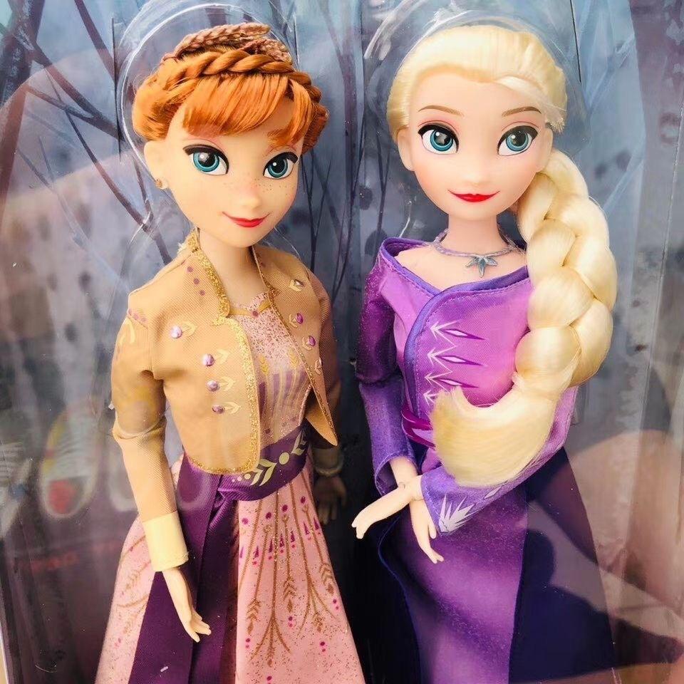 Set de Muñecas Elsa y Anna de Frozen 2, Figuras Articuladas Posables de la Reina Invernal en la Coronación, Juguete de Cumpleaños para Niñas