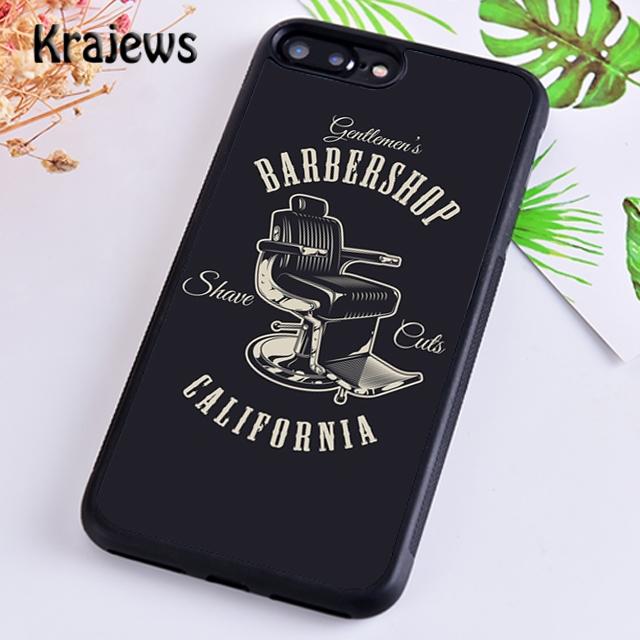 Krajews Barber Funny Vintage Classic Barber Retro Phone Case For iPhone 16 15 SE2020 14 7 8 Plus 11 12 13 Pro Max Fundas