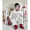COCOMIYA Christmas Cosplay Baby Santa Romper Loungewear with Perfect for Costume Christmas and Everyday A Great Warm Coverall Pom-Poms, Parties,