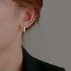 Silver Water Drop Shape Earrings for Women  Simple Temperament Ins Retro Jewelry Party Birthday Gifts